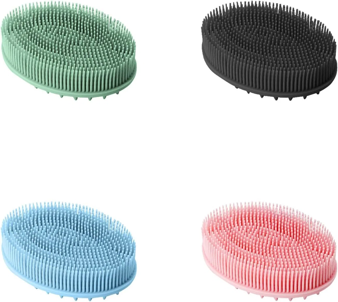 Массажная щетка для тела, Silicone Bath Brush, 4 шт., 12 см Generisch