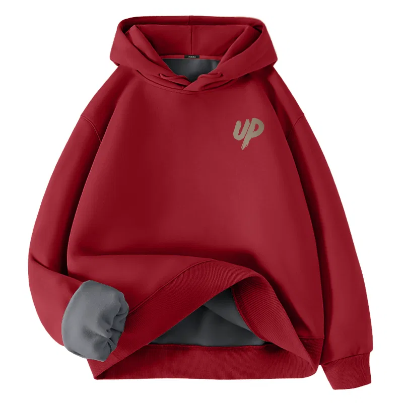 Детский худи с капюшоном утепленный MINISO, Burgundy (With Chest Logo)