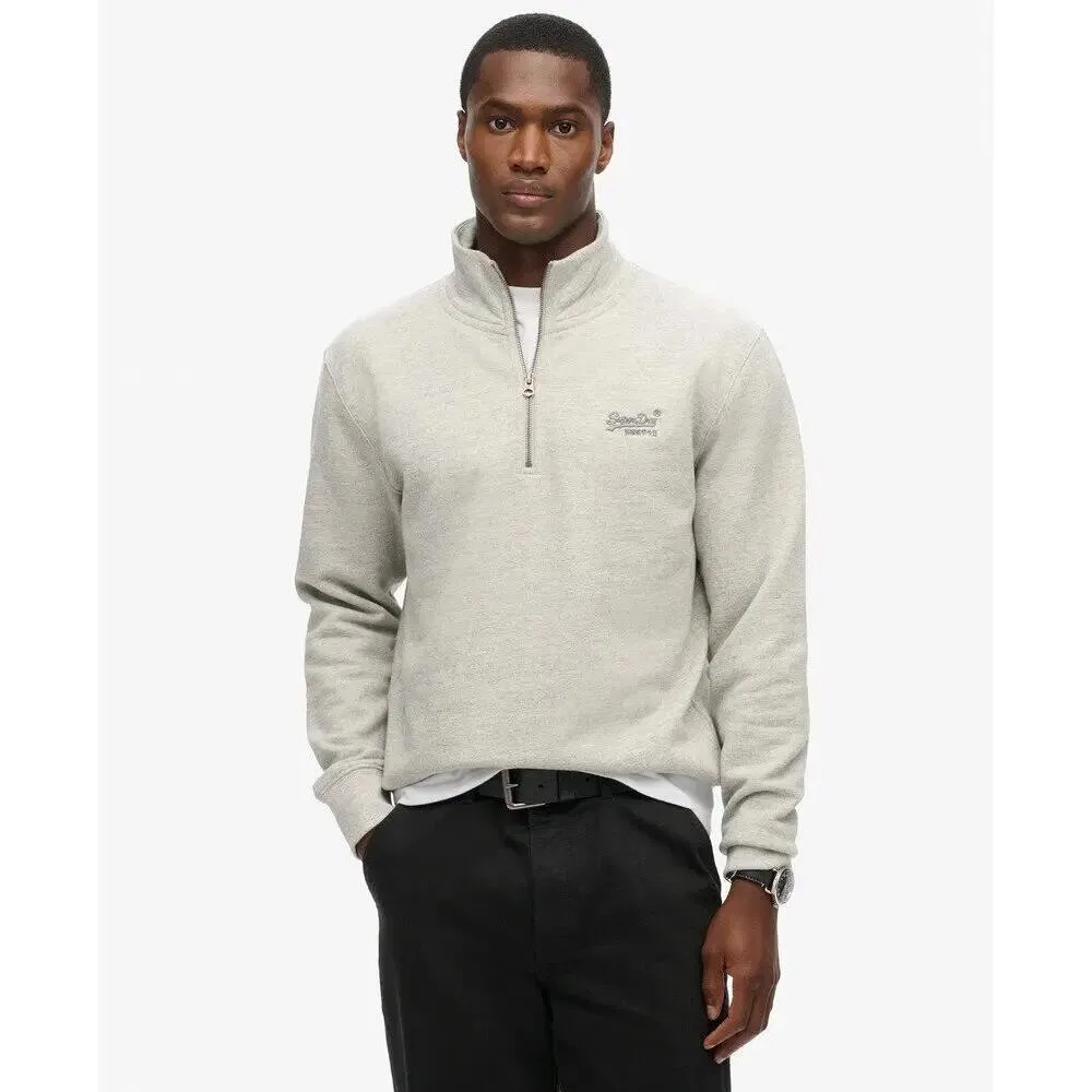 Мужское худи с длинным рукавом Essential Logo Henley Superdry, Grau — фото 2