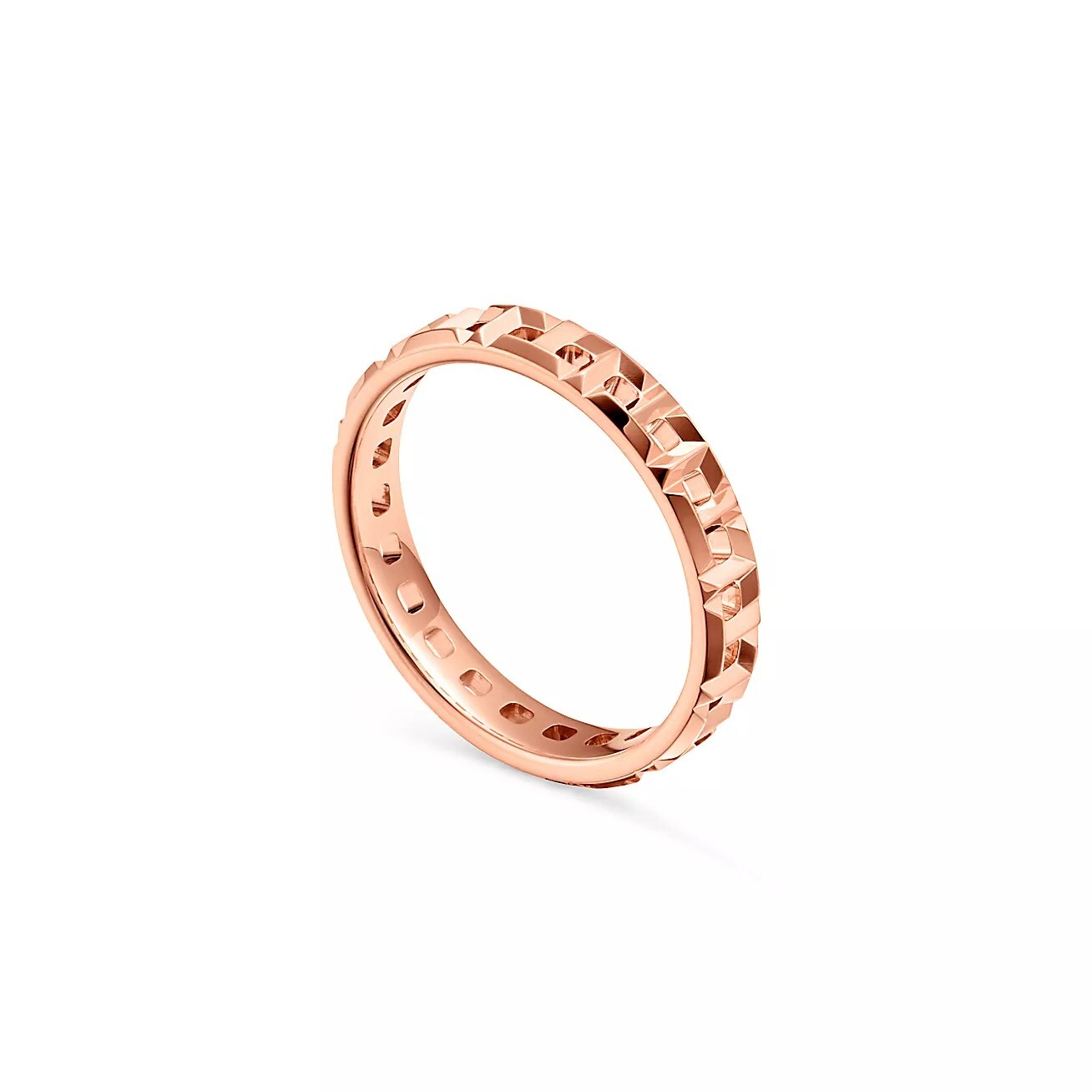Кольцо Tiffany & Co. True Narrow, розовое золото — фото 2