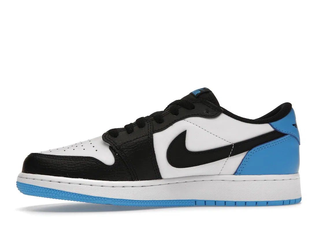 Детские кроссовки Lifestyle с принтом Jordan 1 Retro Low OG Jordan, White/Dark Powder Blue/Black — фото 3