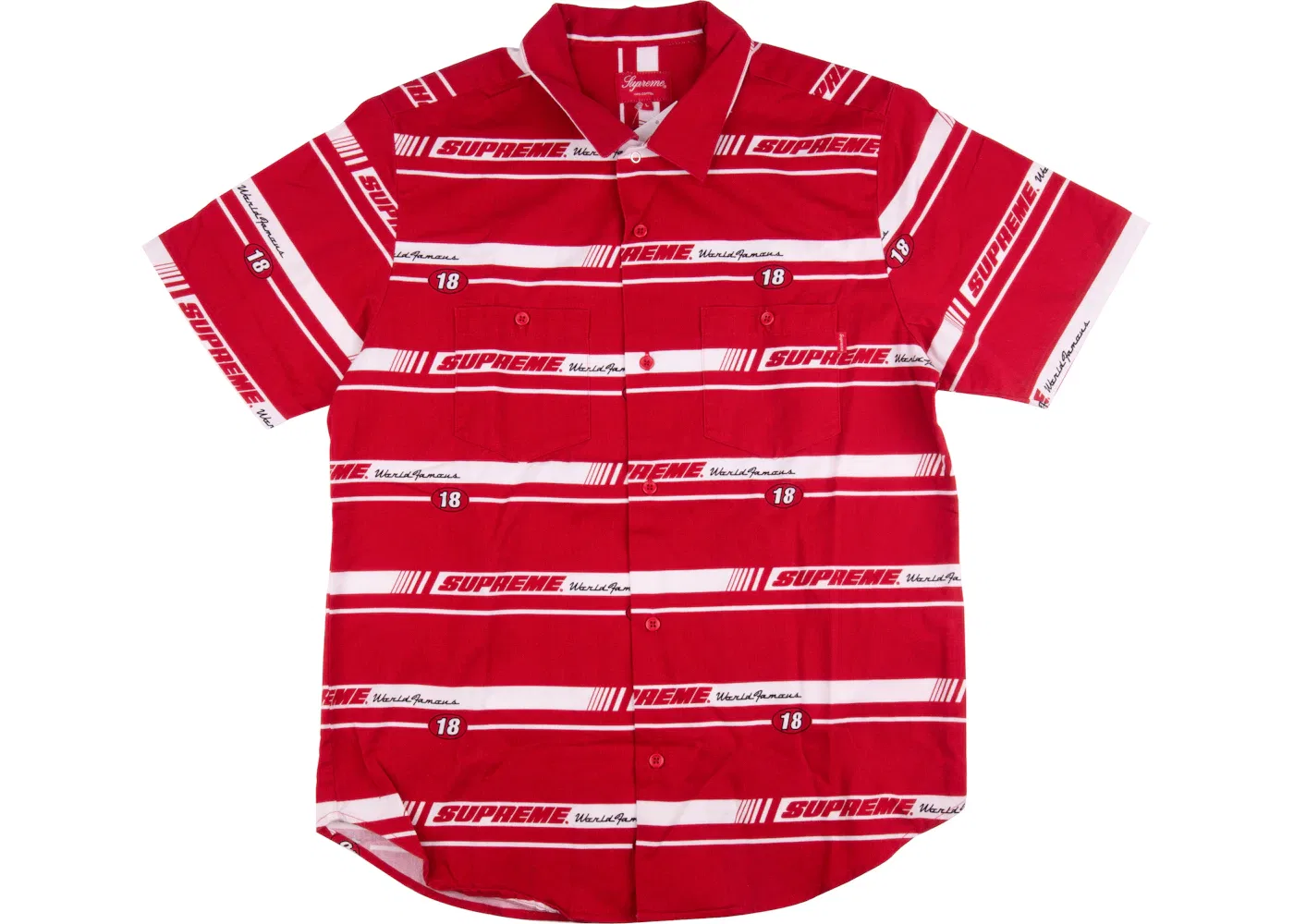 Мужская рубашка с полосками Supreme Shirt, Red