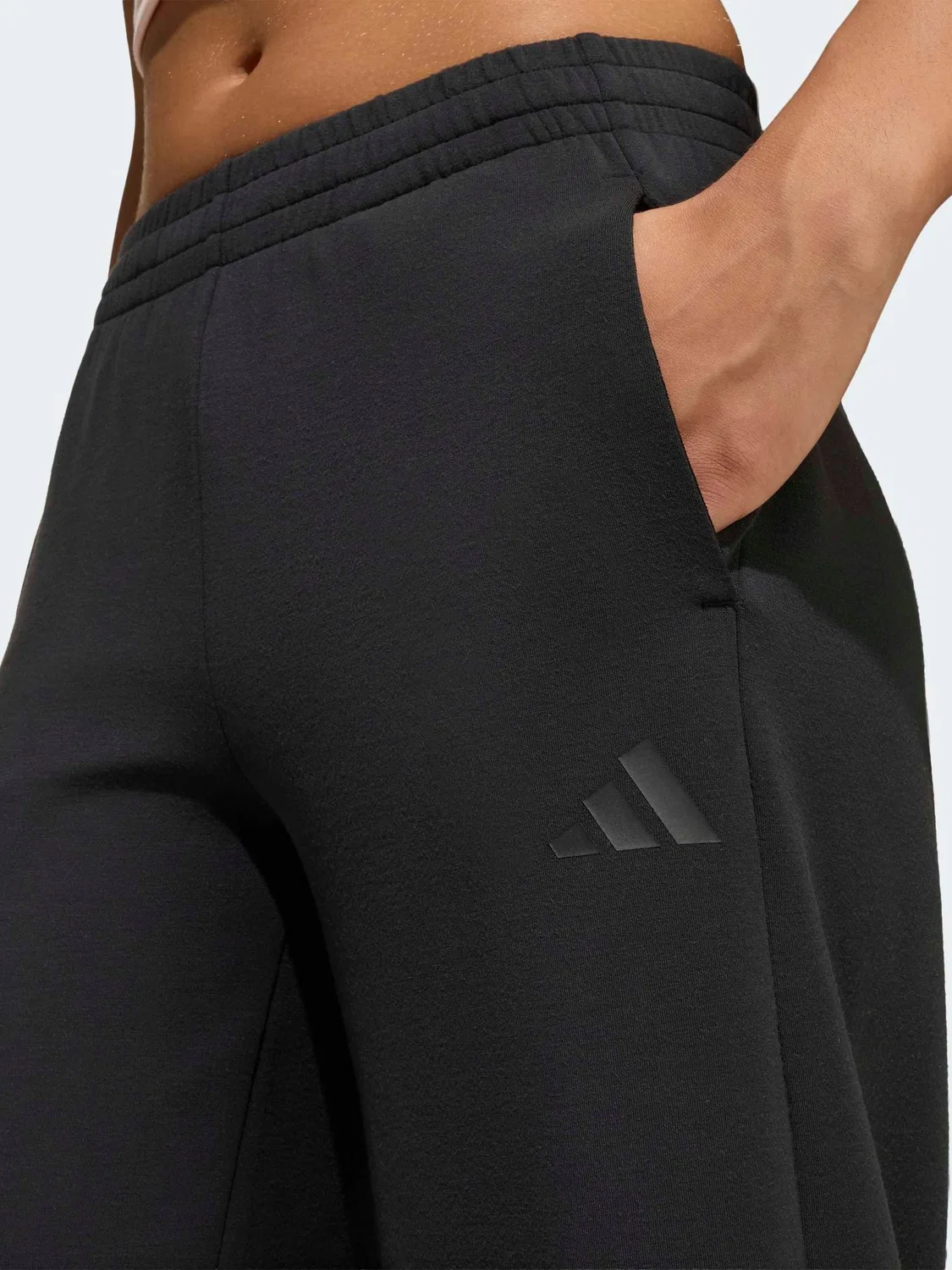 Брюки широкие Future Icons 3-Stripes adidas, черный — фото 4