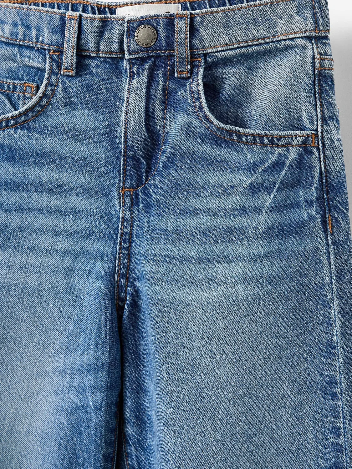 Джинсы Barrel Leg Cotton On, синие — фото 4