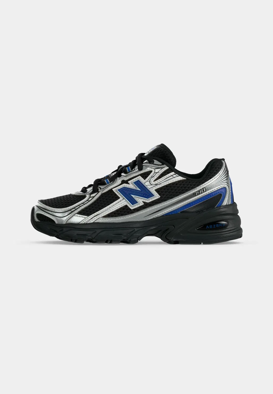 740 унисекс - кроссовки New Balance, Black/Team Royal — фото 2