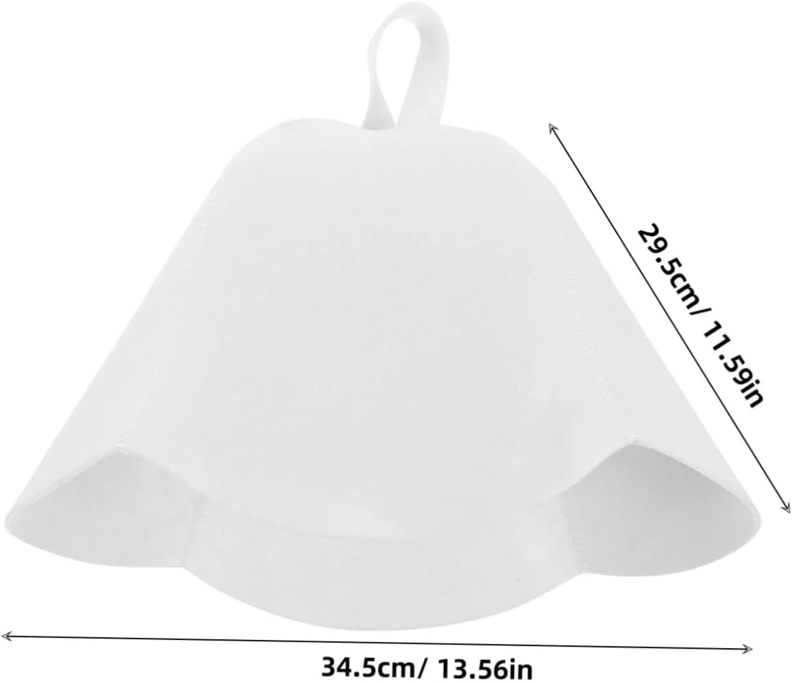 ‎Abaodam Шапка для сауны, 2 шт, Abaodam, войлок, 34.5x29.5x0.5 см, White — фото 2