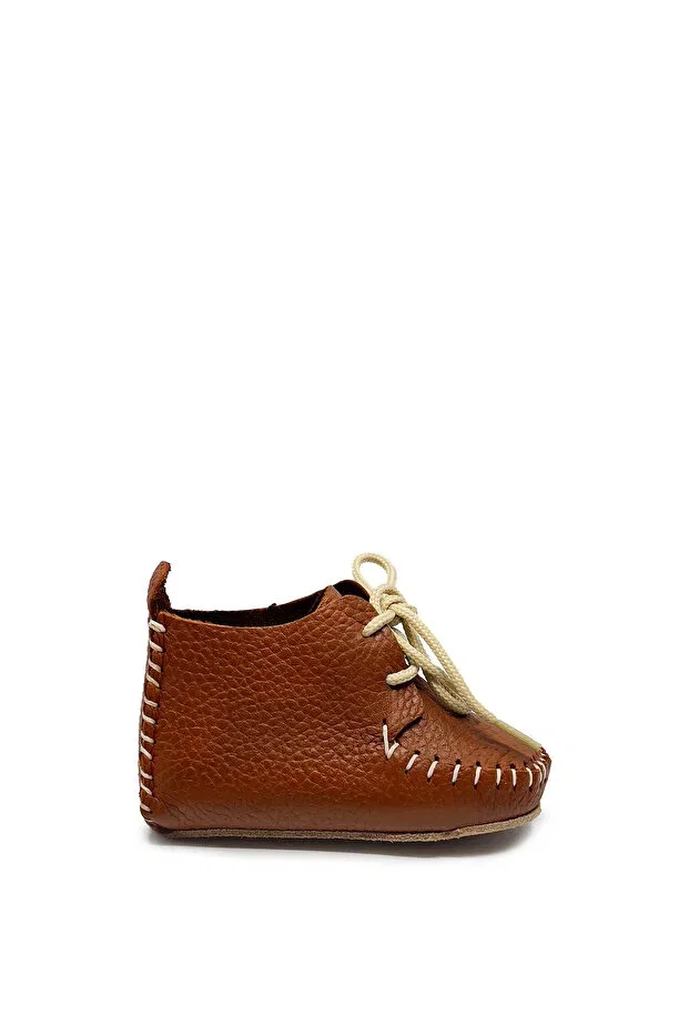 Детские ботинки для мальчиков из натуральной кожи First Step Hand Saddled Torun Kids, Tan Color