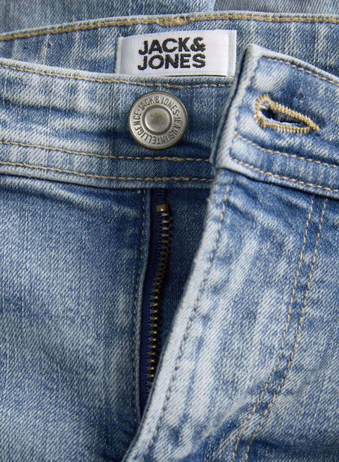 Джинсы прямого кроя для мальчиков Jack & Jones Junior, синий — фото 4