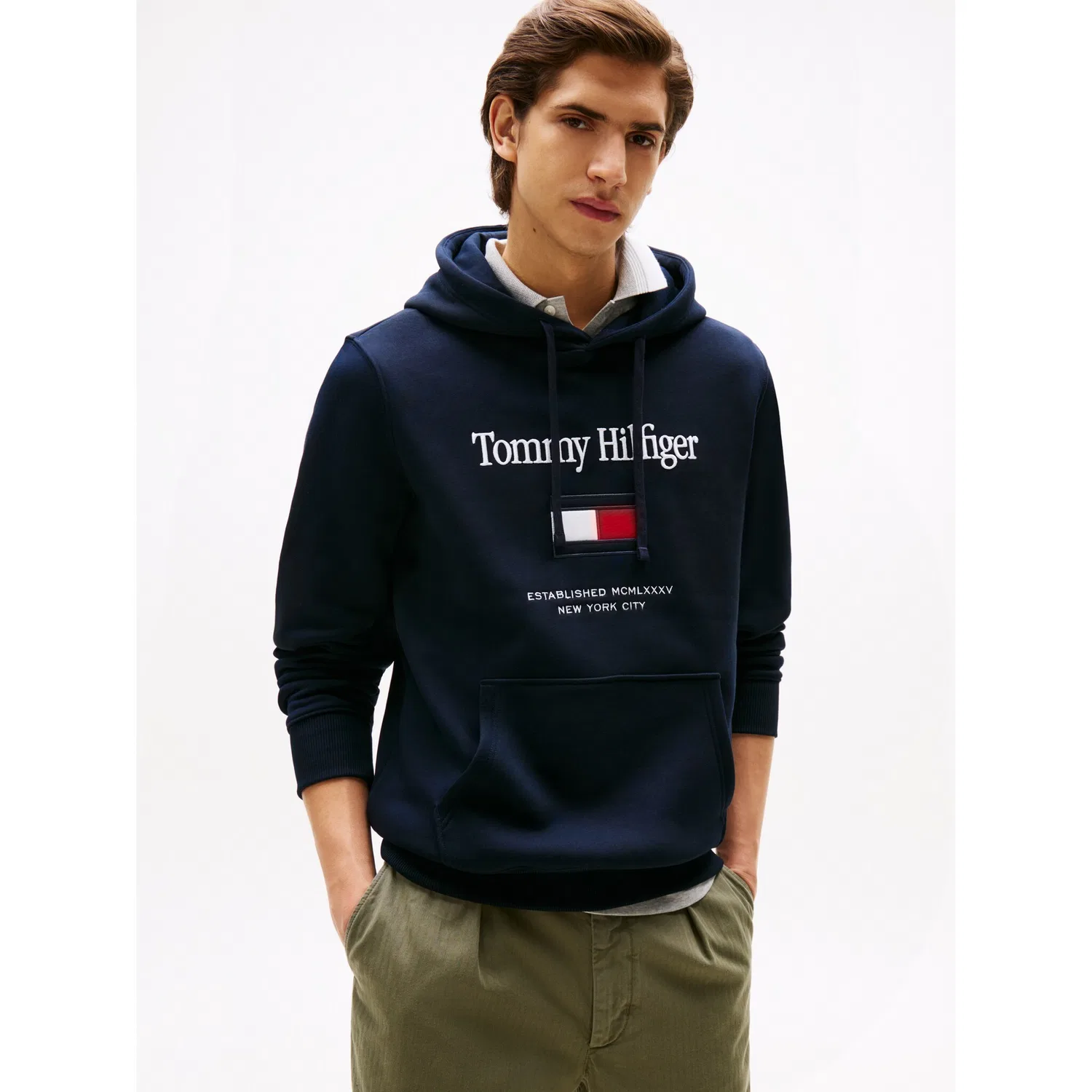 Мужской худи с вышивкой Tommy Hilfiger, Desert Sky
