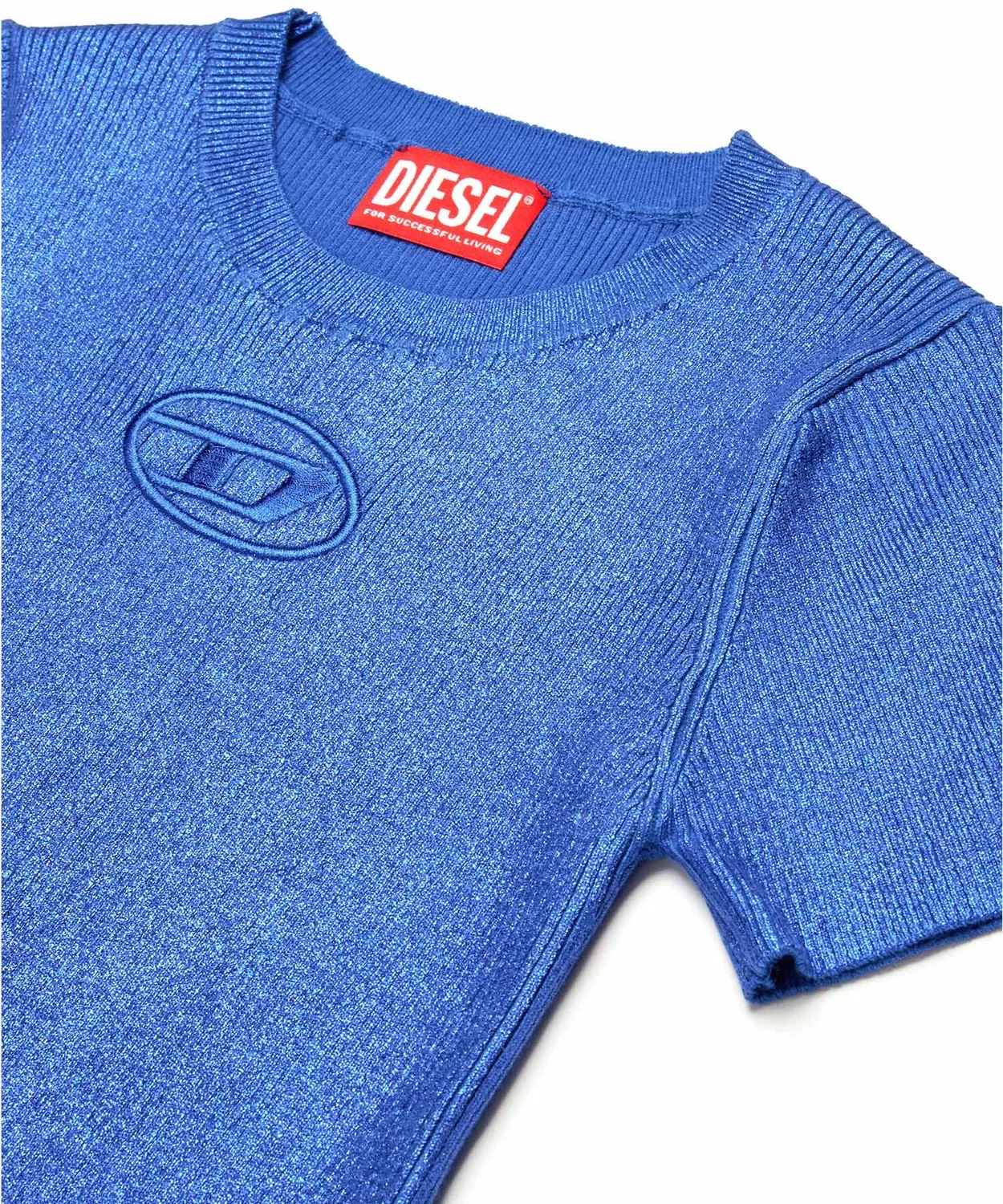 Детское платье с коротким рукавом One Point Brand Logo DIESEL KIDS, Blue — фото 3