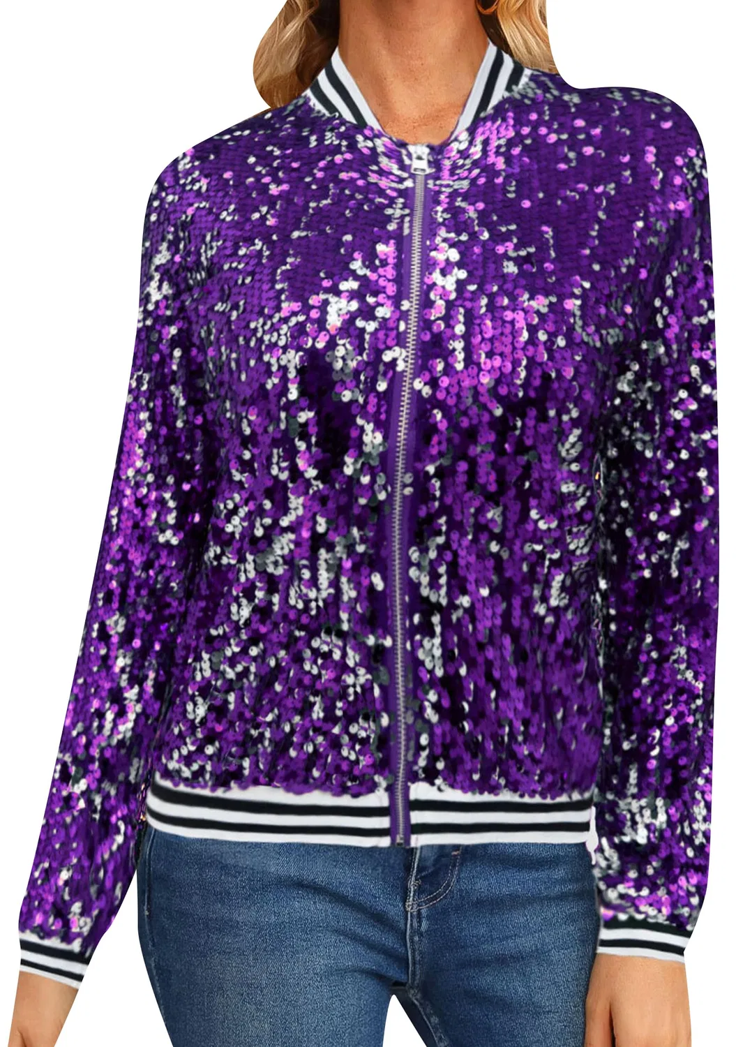 Женское пальто с блестящими пайетками Oversized, Viola