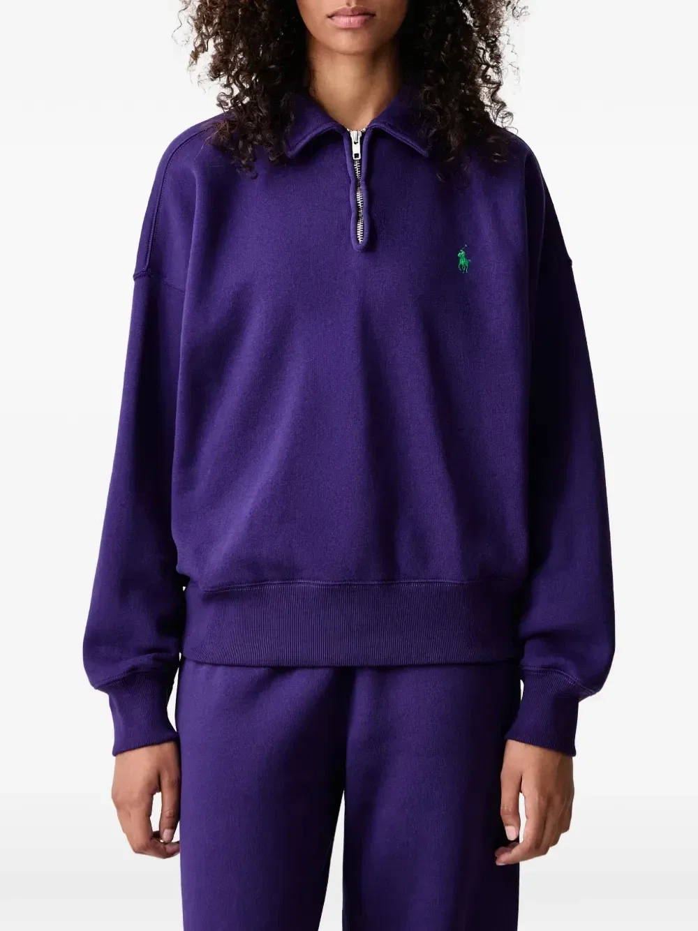 Толстовка на молнии-поло POLO RALPH LAUREN, фиолетовый — фото 3