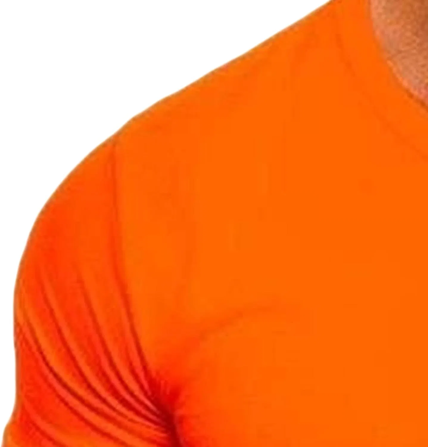 Мужская облегающая футболка с воротником-хенли Crewneck Gradual, Orange — фото 2