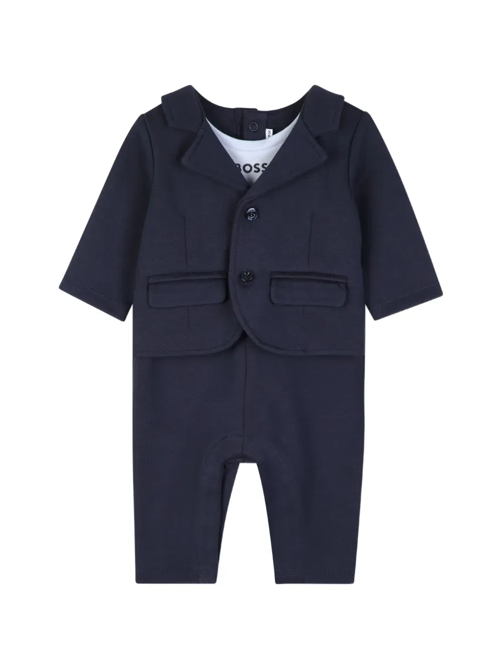 Комбинезон на кнопках BOSS Kidswear, темно-синий