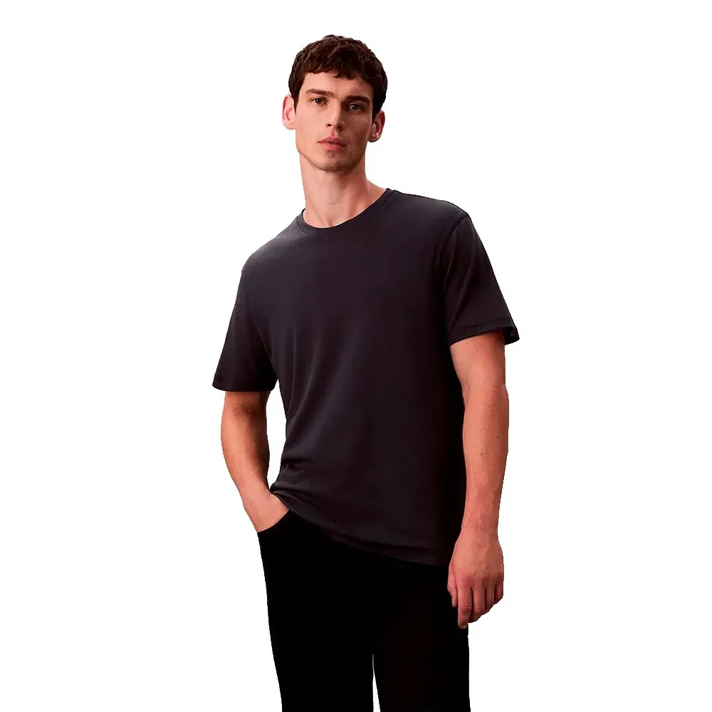 Футболка с коротким рукавом Supima Interlock Solid Calvin Klein, черный