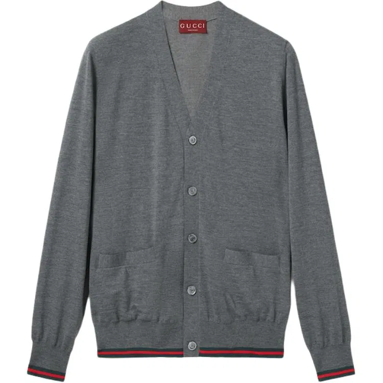 Джемпер мужской GUCCI, классический крой, Dark Gray