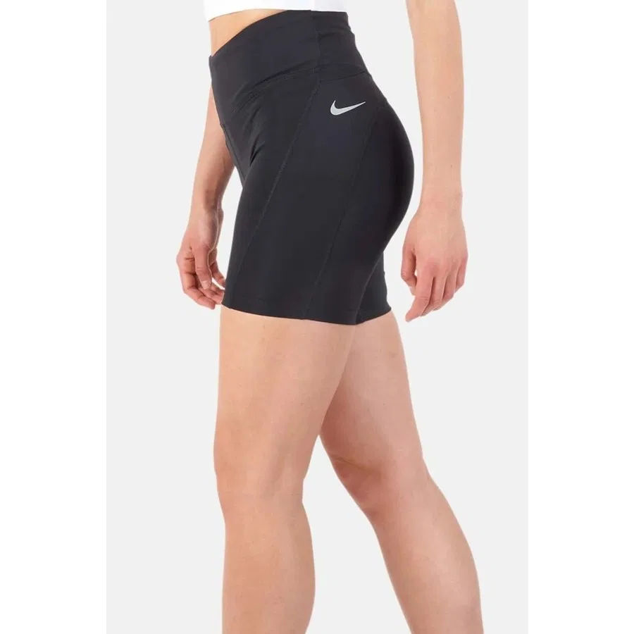 Женские высокие шорты-тайтсы с карманами Dri-Fit Epic Fast Running Nike, Черный