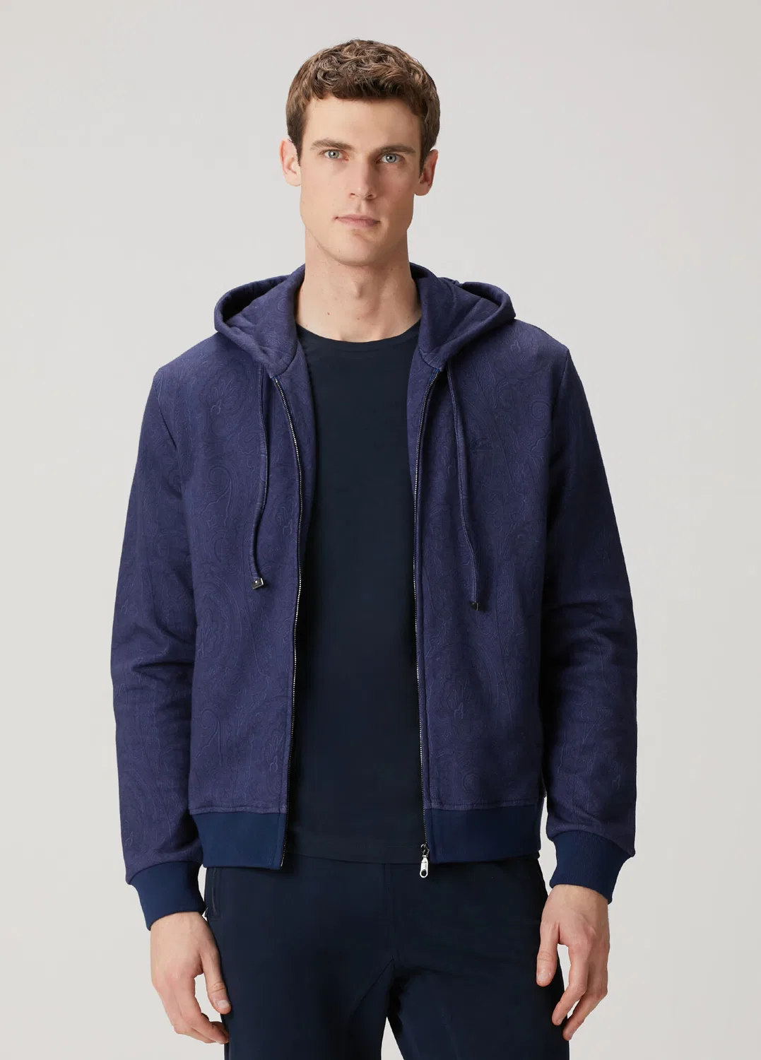 Свитшот с этническим принтом Etro, navy