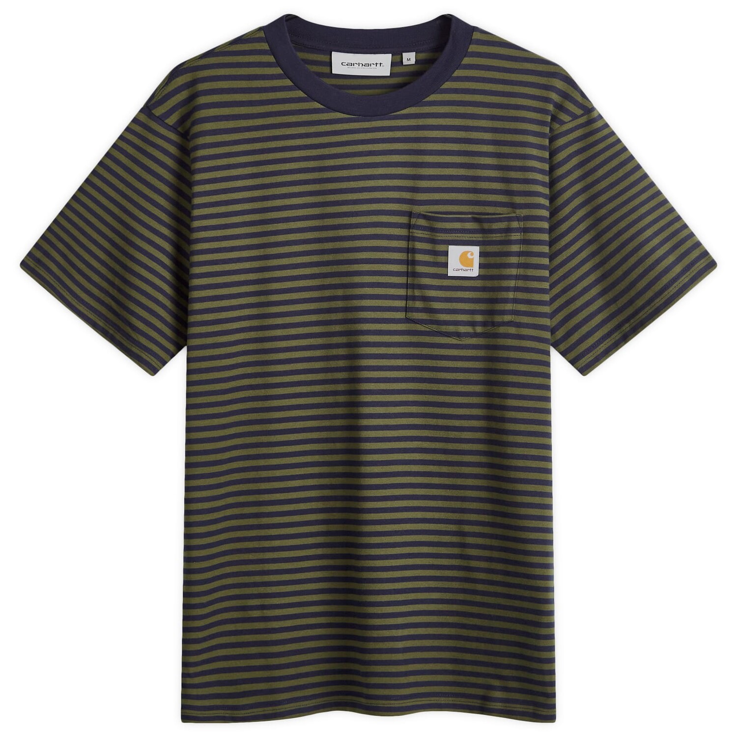 

Футболка Carhartt Wip Verner Stripe Pocket, темно-синий/зеленый
