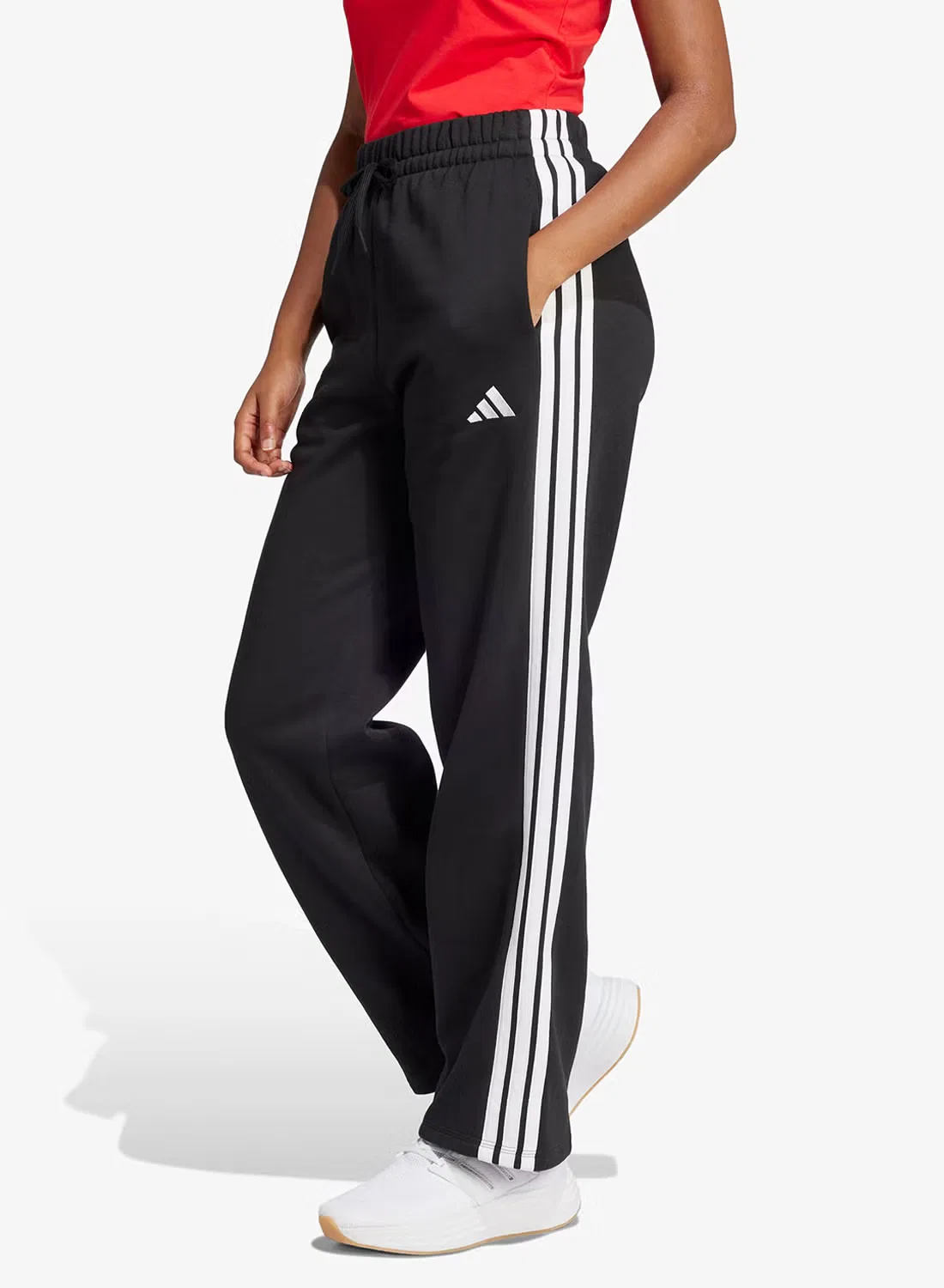Джоггеры с открытым низом 3-Stripes Adidas, черный