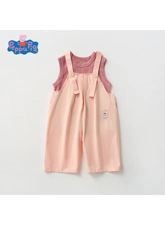 Комплект летний без рукавов с шортами Peppa Pig, светло-красный — фото 2