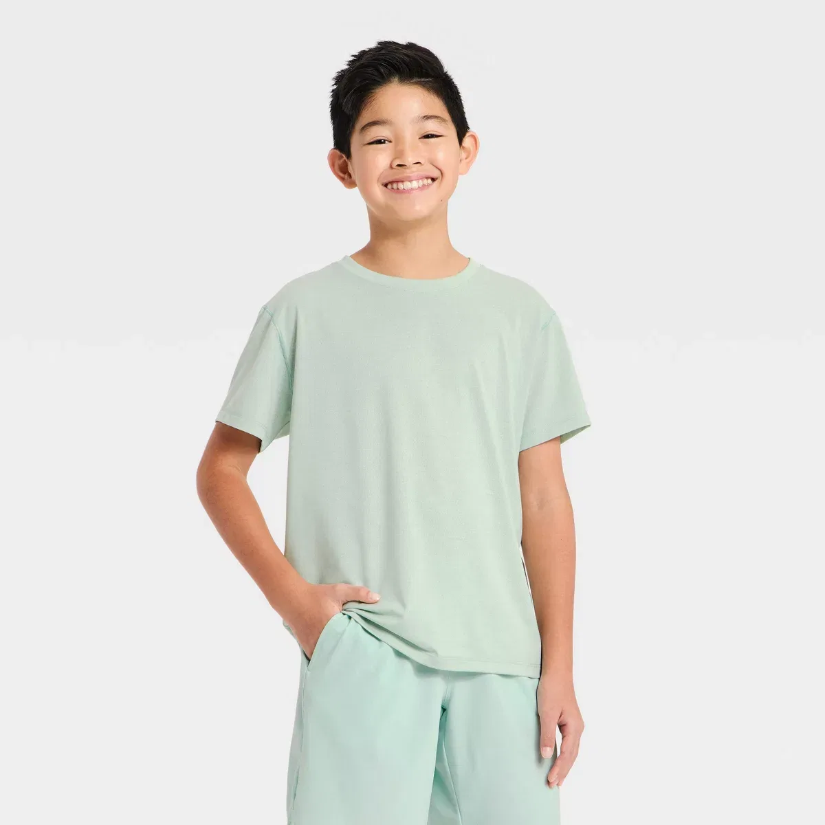 Детская футболка с коротким рукавом из переработанного полиэстера KIDS PERFORMANCE, Heather Green