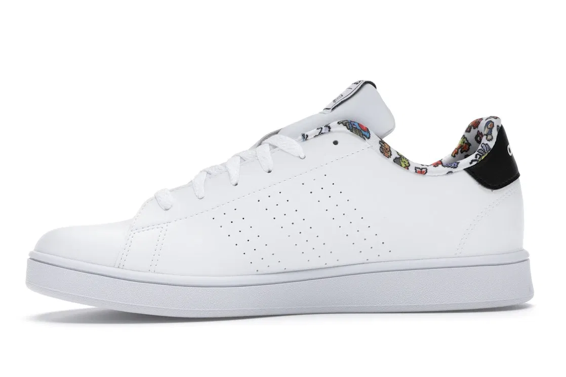 Детские кроссовки Lifestyle с принтом Pikachu Adidas Advantage, Cloud White/Cloud White/Core Black — фото 3
