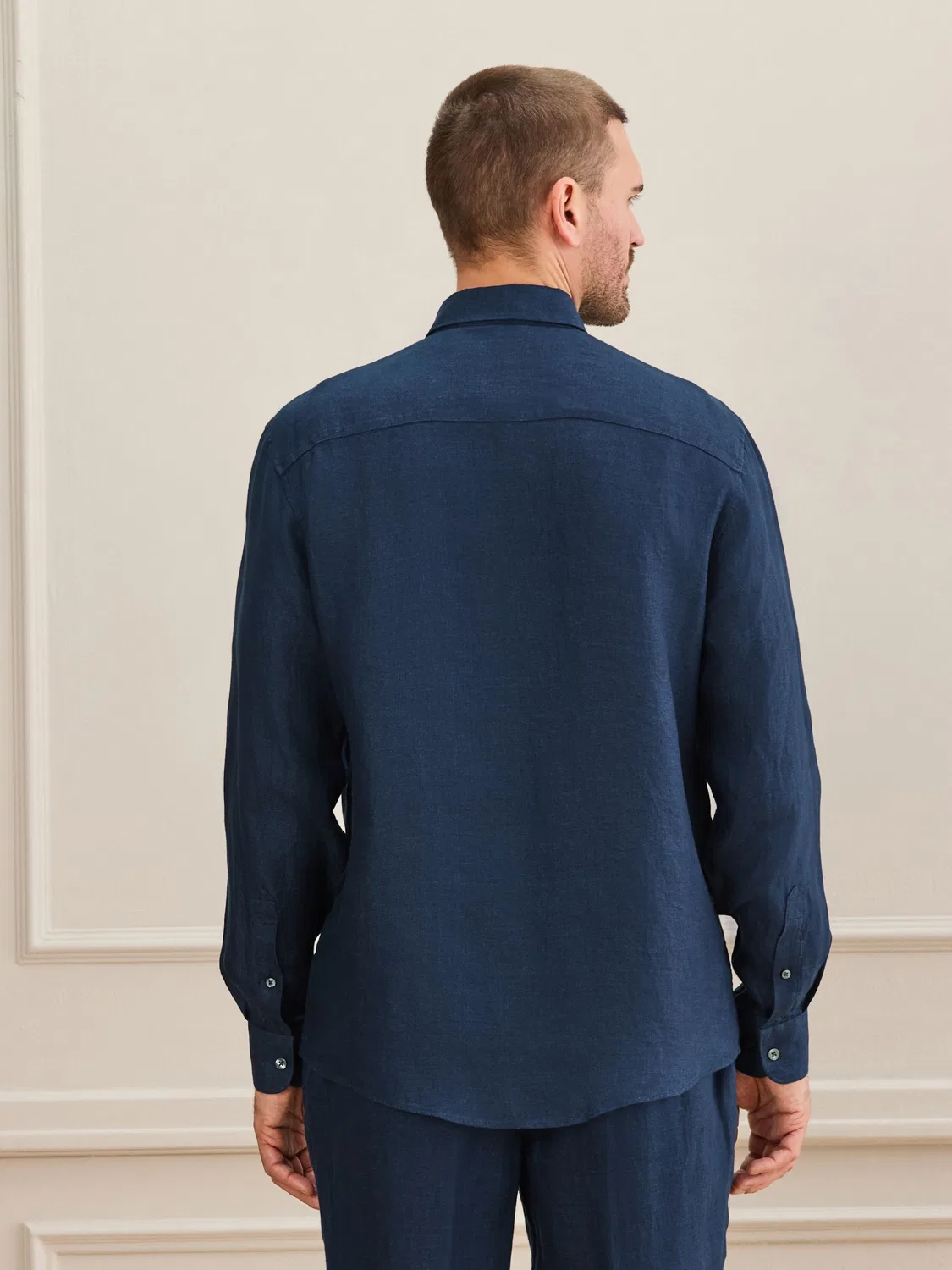 Рубашка Next Regular fit Button Up Shirt Signature темно-синего цвета — фото 2