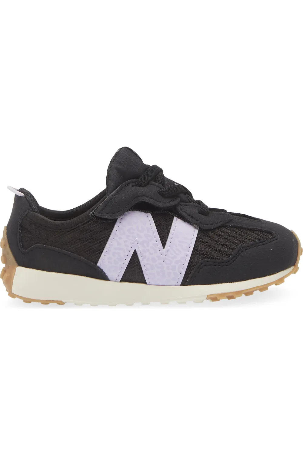 Детские кроссовки для первых шагов 327 New Balance, черный/ярко-лавандовый — фото 3