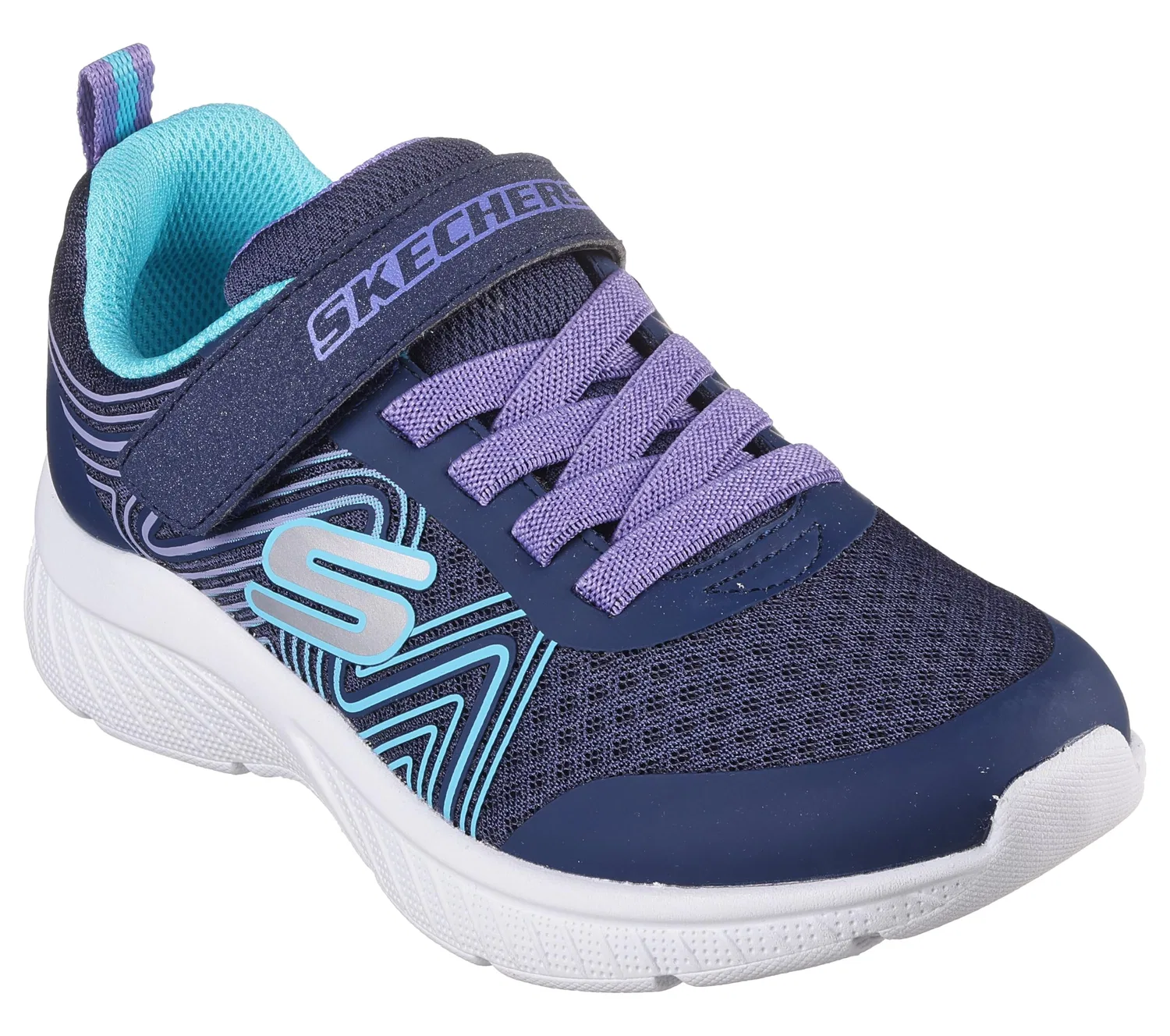 Детские кроссовки с принтом Skechers Microspec Plus - Sprint Speed Trainers, Pink — фото 4