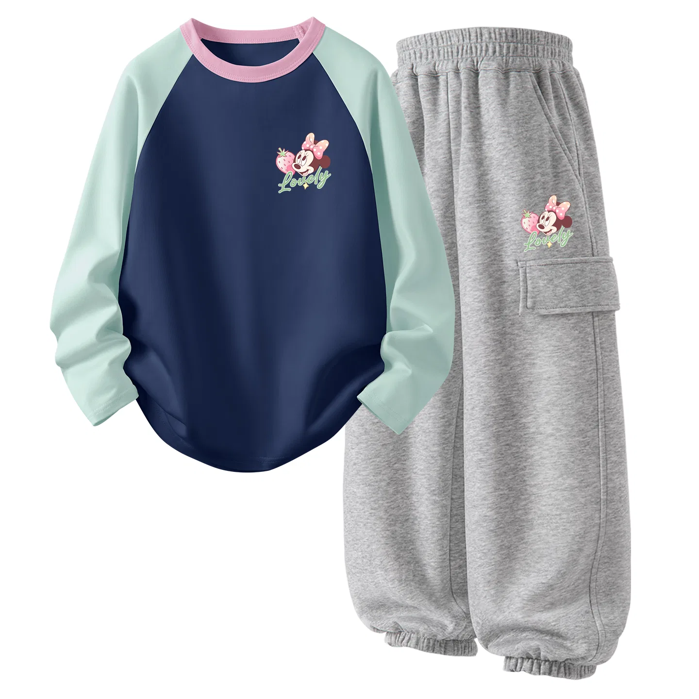 Детский комплект спортивной одежды с принтом Астронавт K Disney, Dark Green Blue+Astronaut K Navy Blue — фото 3