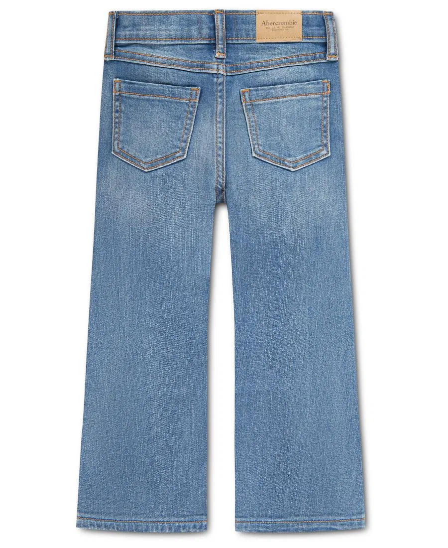 Джинсы клеш с вышивкой Stitchy Flare Jeans abercrombie kids, Cabin Blues — фото 2