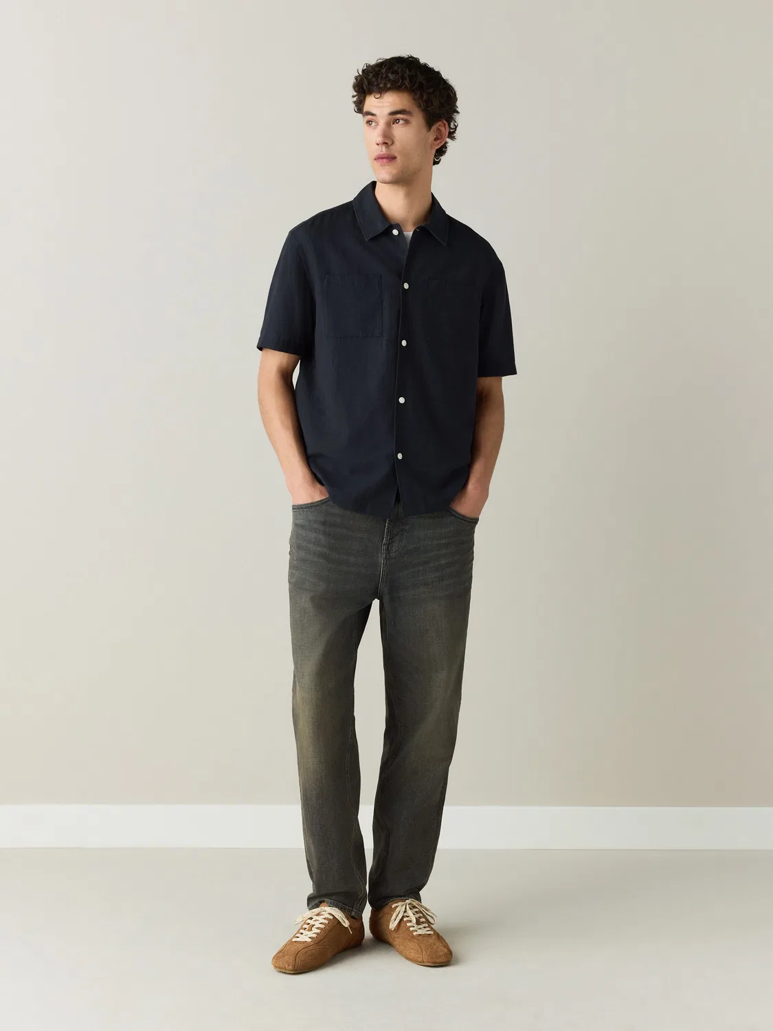 Джинсы Relaxed Tapered Fit, Grey Tint Next, серый — фото 2