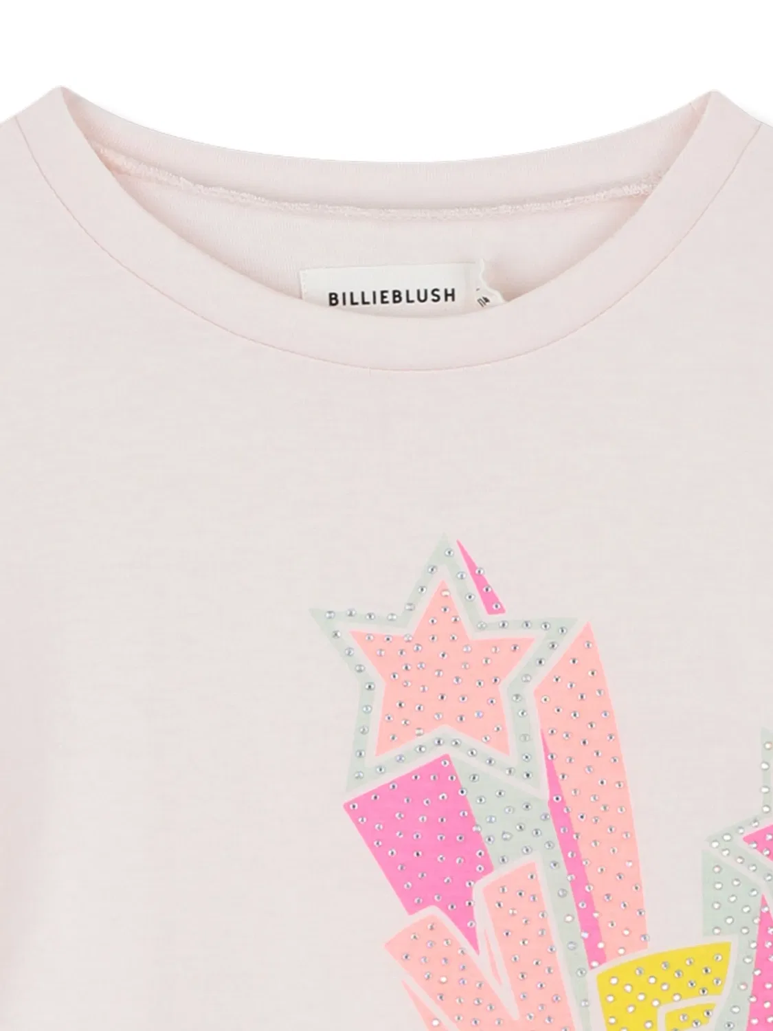 Футболка розового цвета с звездным декором Billieblush, розовый — фото 3