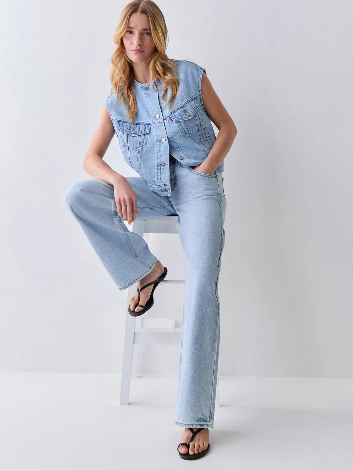 Джинсы низкой посадки, свободного кроя Levi's, Pick Sides Blue — фото 2