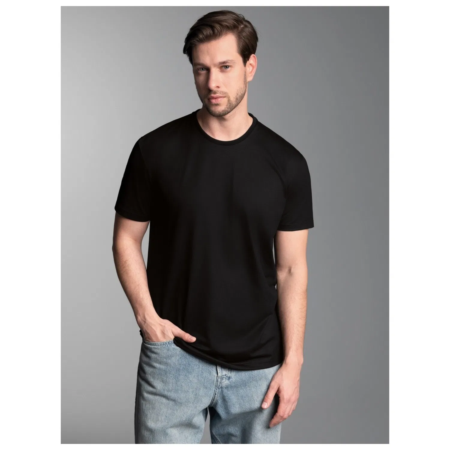 Детская футболка из микромодаля Trigema, Black — фото 3