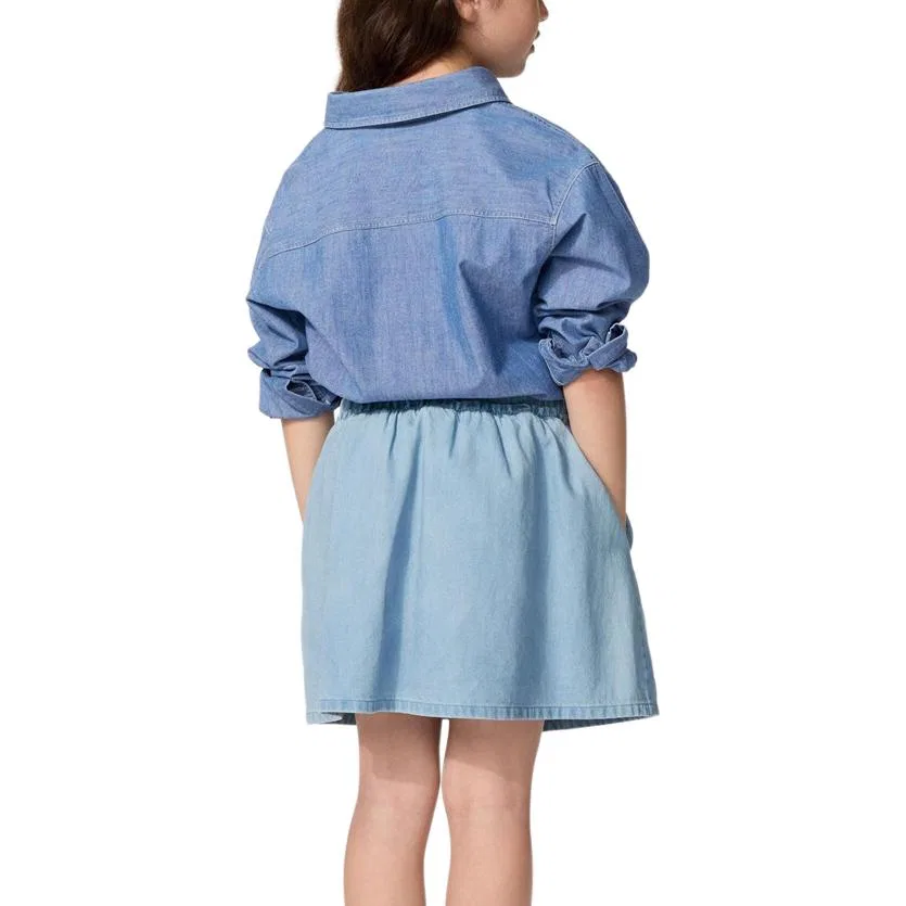 Детские шорты хлопковые UNIQLO, Sky Blue — фото 4