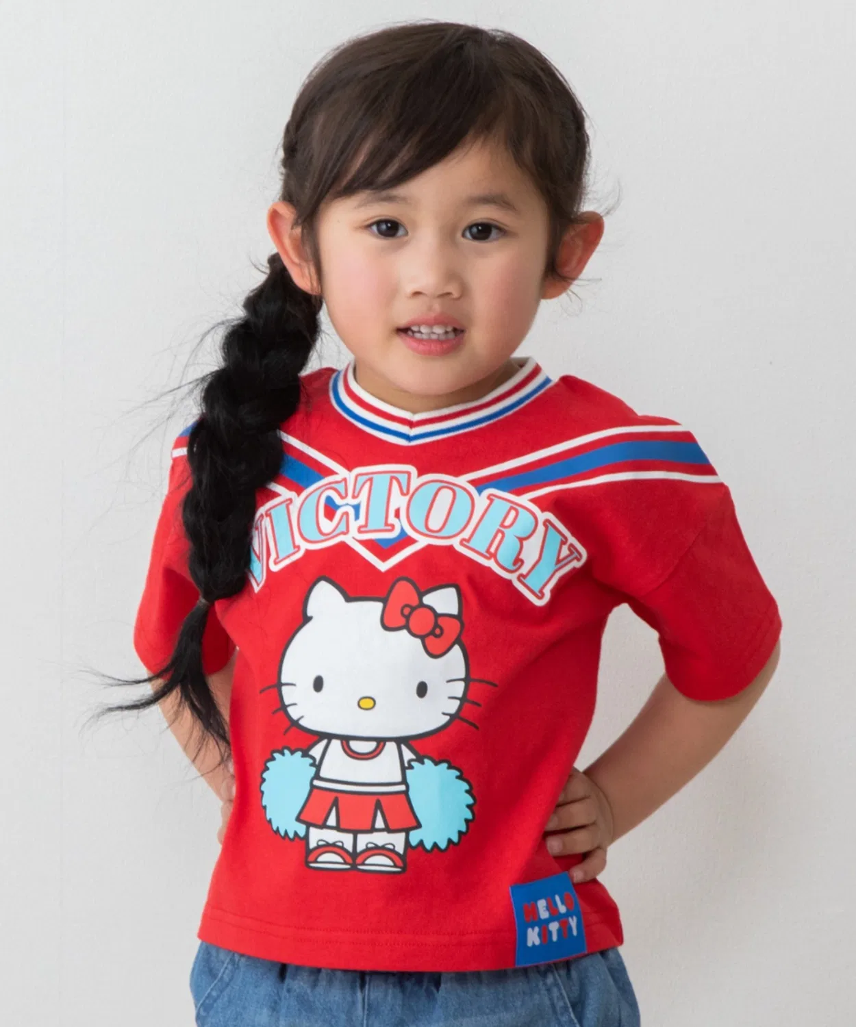 Детская футболка с принтом Hello Kitty Cheer Red Sanrio