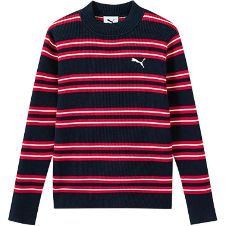 Детский свитер с полуводолазкой, умеренной растяжимости, Blue Red Tone 00386, PUMA