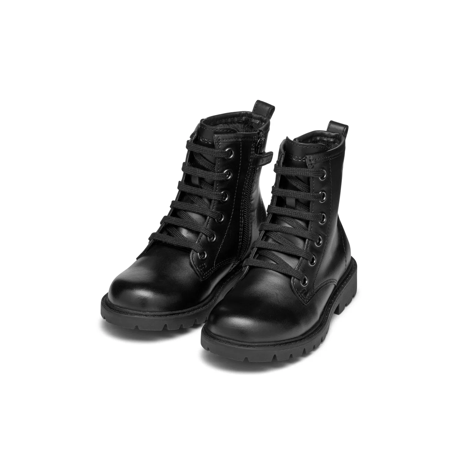 Детские зимние ботинки на шнуровке Geox, Black