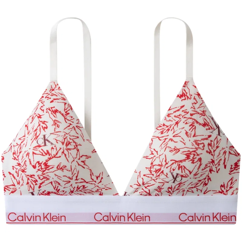 Женский бюстгальтер с принтом Maple Petals Calvin Klein, White