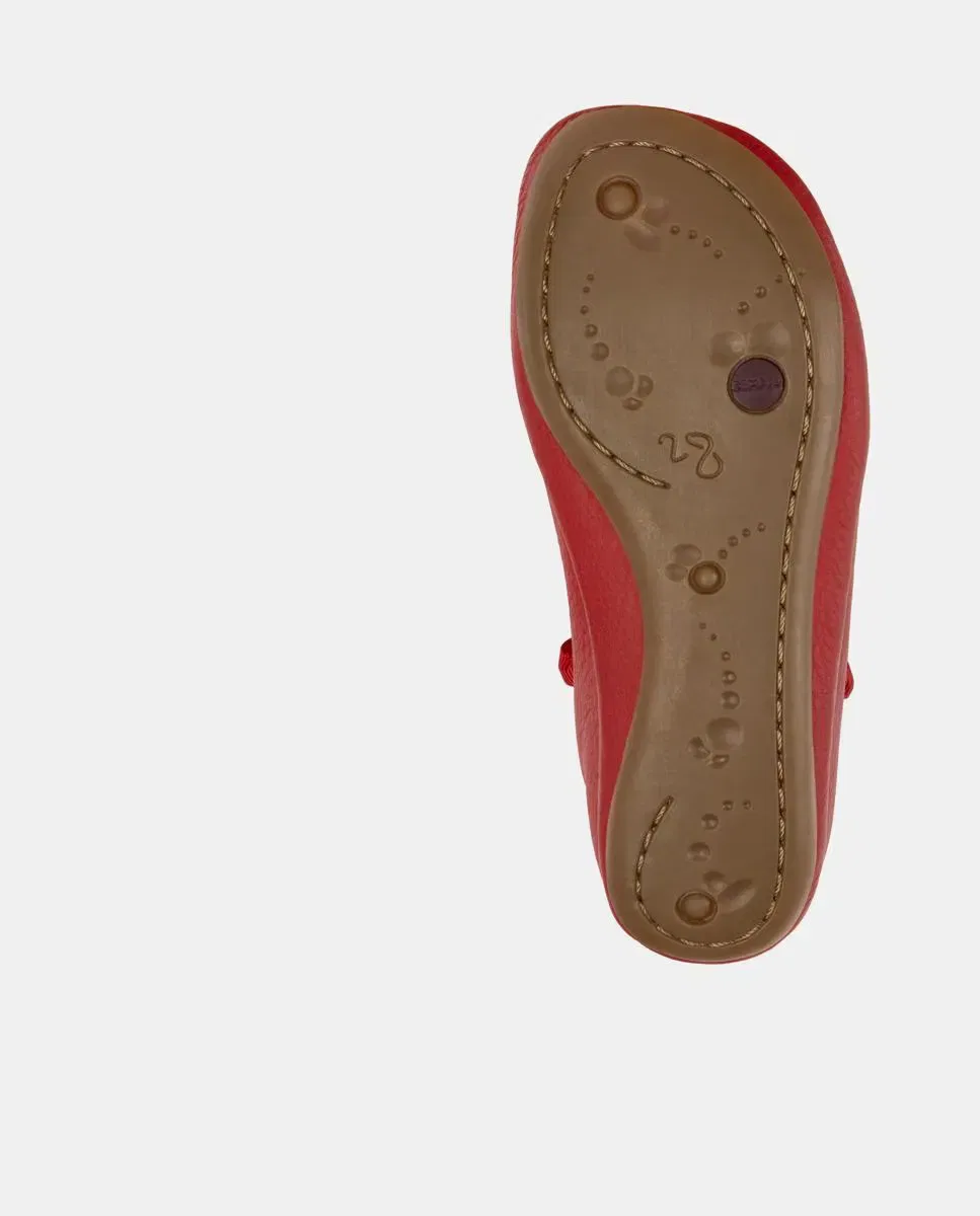 Балетки детские Camper Right Kids, натуральная кожа, Red — фото 4