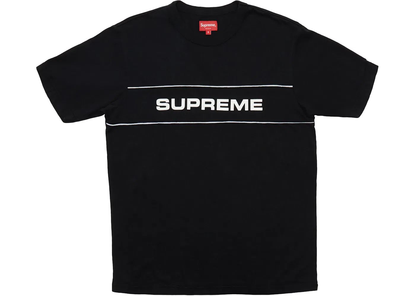 Мужская футболка с контрастной отделкой Supreme Tee, Black