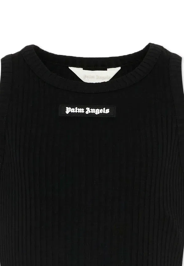 Топ из хлопка Palm Angels Black, черный — фото 3