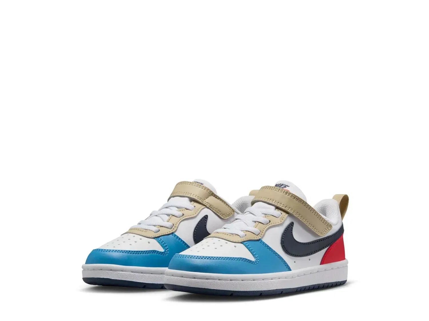 Кроссовки детские Court Borough Recraft Low Sneaker от Nike, белый/оранжевый — фото 3