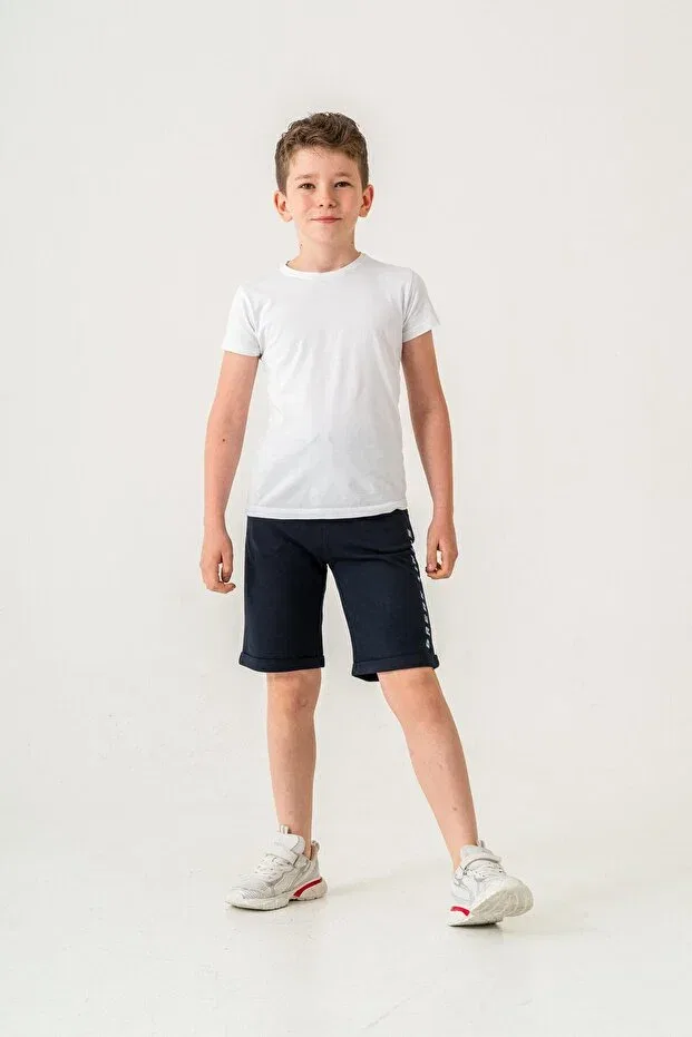 Детские шорты для мальчиков с принтом Break Limits Mışıl Kids, Navy Blue