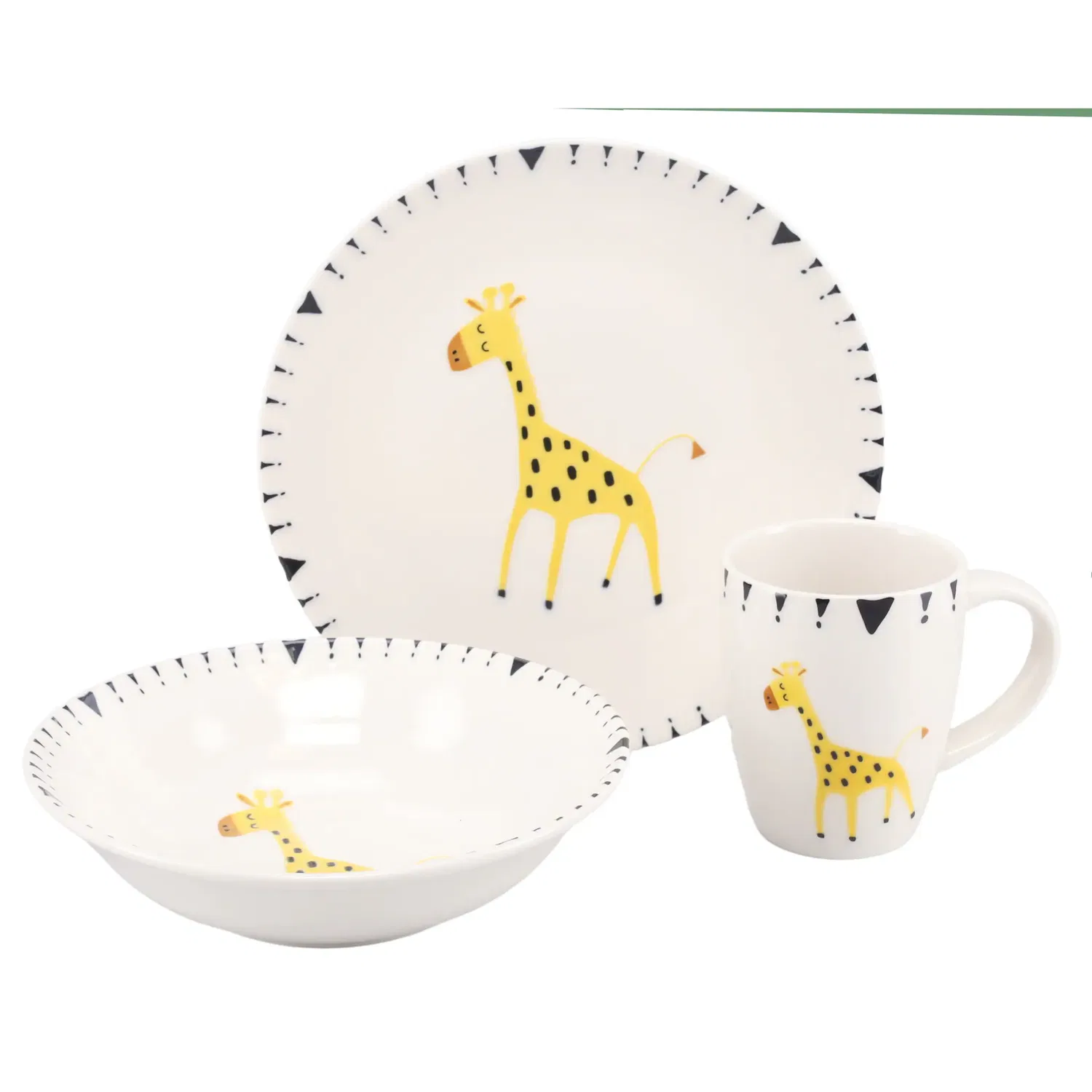 Детский набор посуды 3 предмета Safari Giraffe CreaTable, Разноцветный