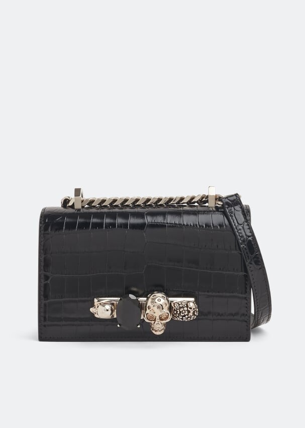 

Сумка кросс-боди ALEXANDER MCQUEEN Mini jewelled satchel, черный
