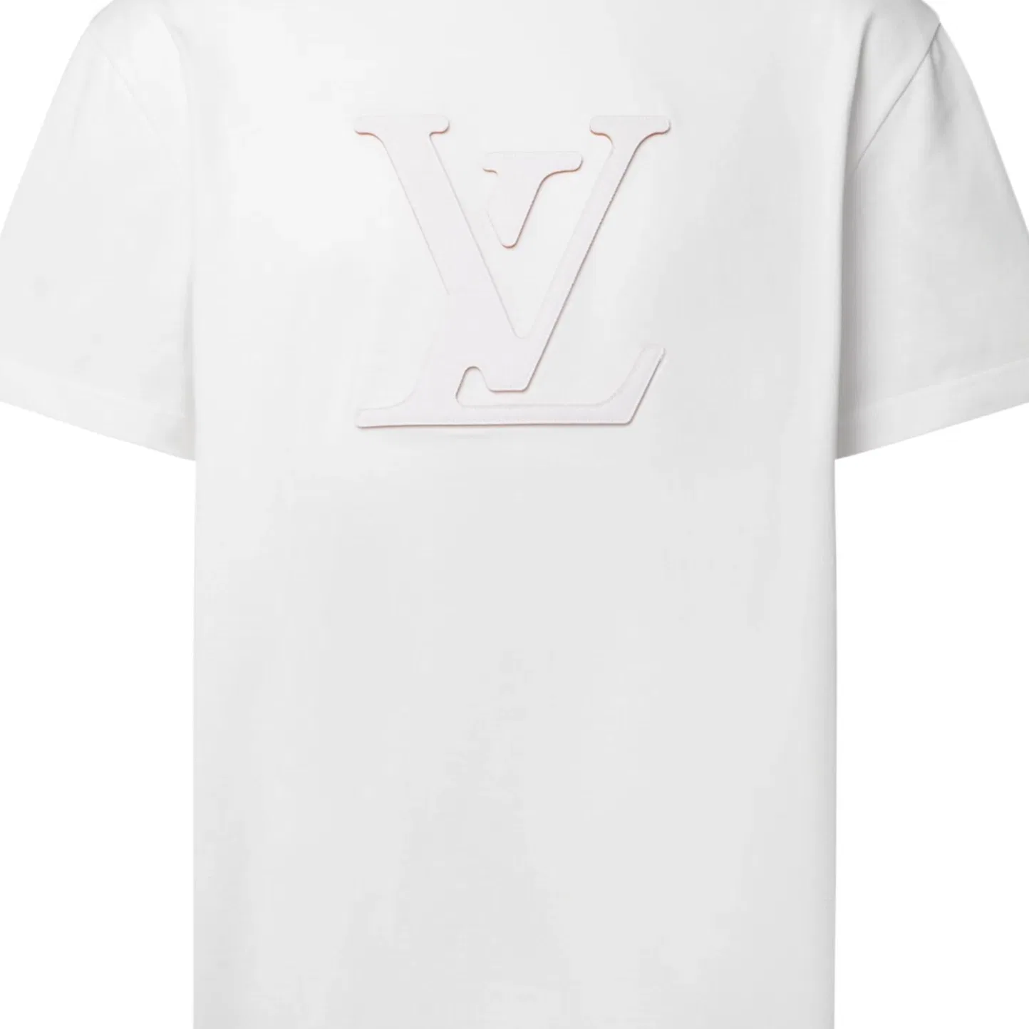 Мужская футболка с круглым вырезом, свободного кроя, White, LOUIS VUITTON — фото 3