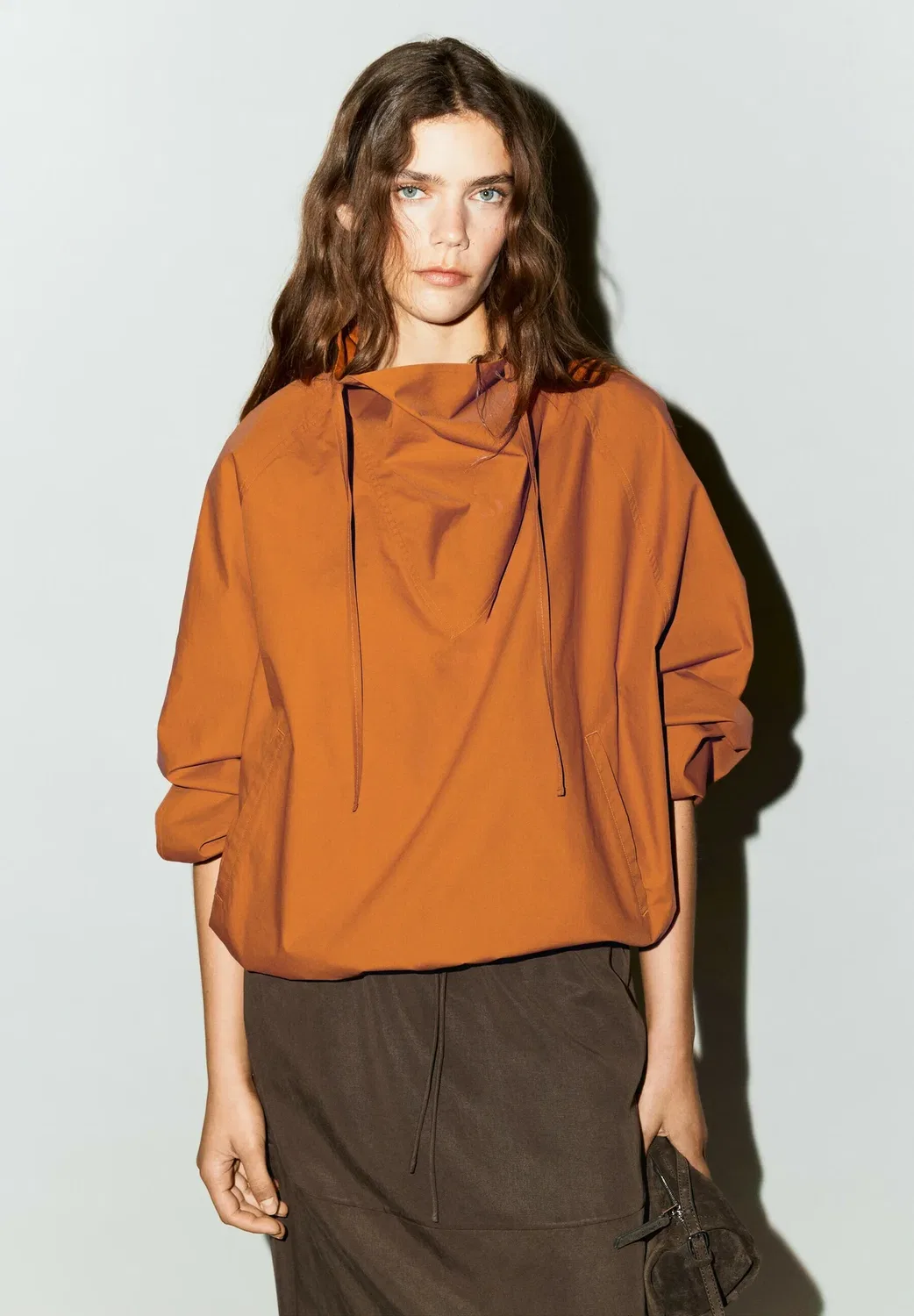 Свободная эластичная толстовка - толстовка Massimo Dutti, Orange
